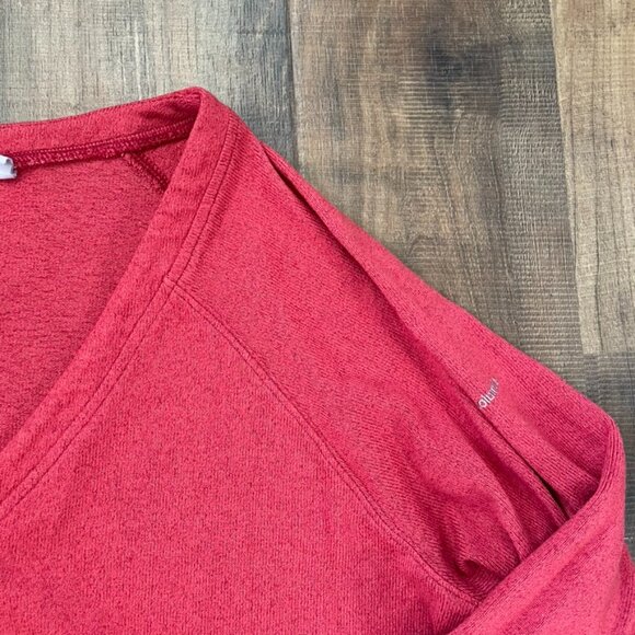 Columbia Long Sleeve Button-Front Knit Top Red Heather Size XL - Picture 3 of 6